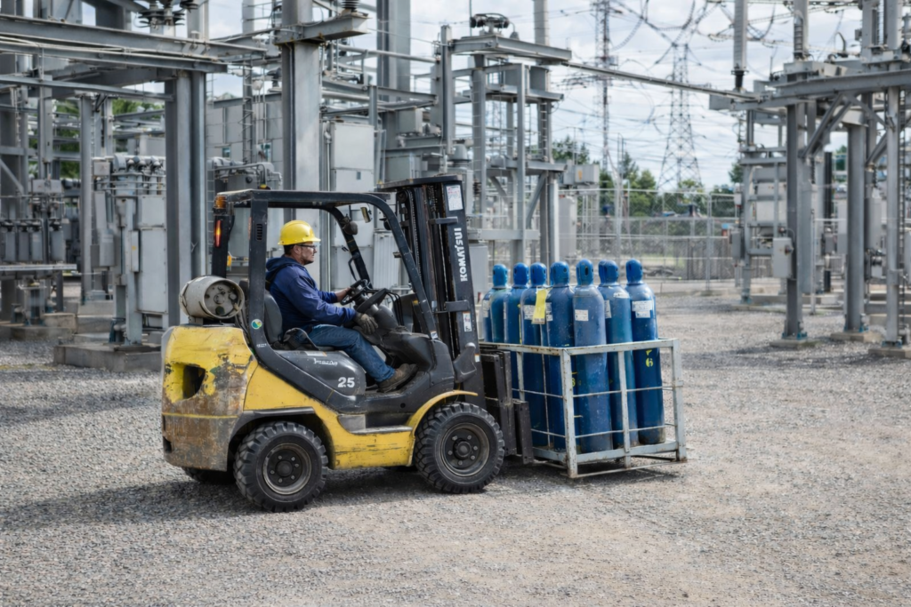 Fork Truck at substation
