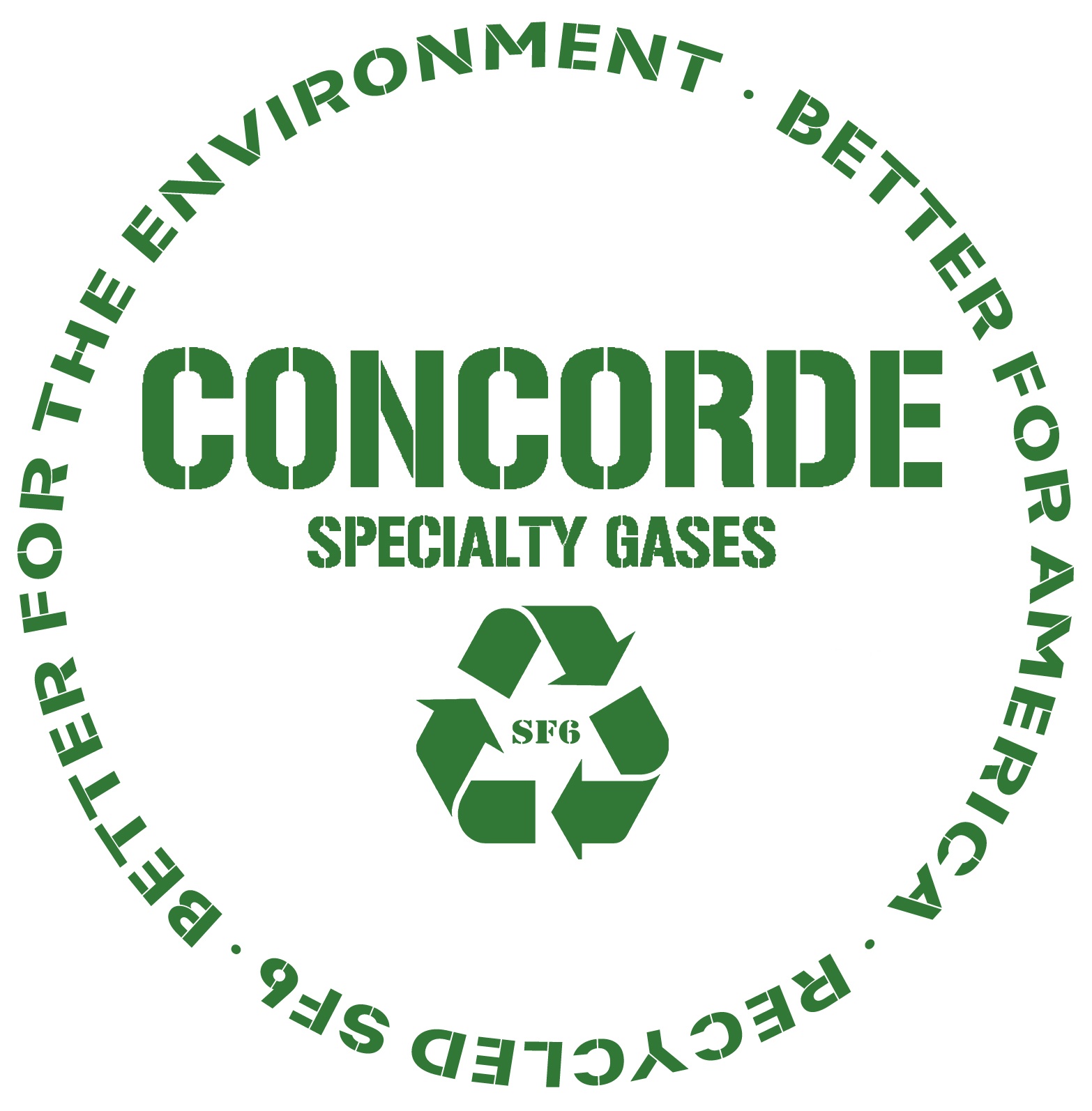 recycle sf6 gas logo via concorde specialty gases